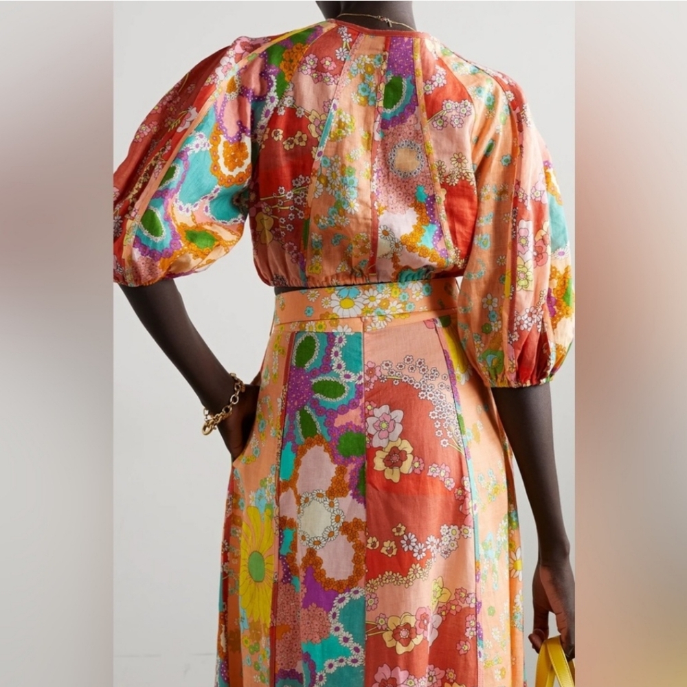 Rare Zimmerman - Lola Vibrant Floral Boho Chic Skirt - Picture 3 of 3